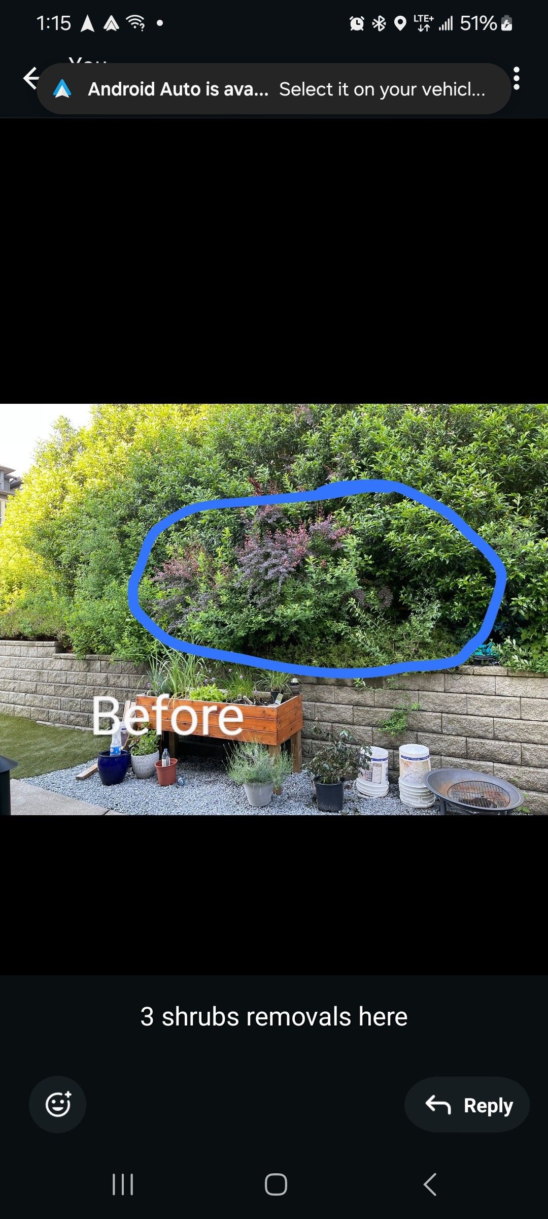 Before Image of project